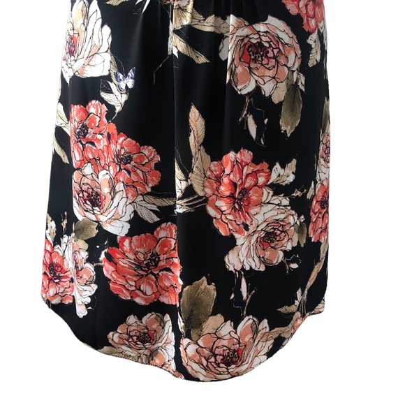 SANCTUARY Spring Fling Black Blossom Floral V-Neck Racerback Mini Sundress SizeS - Picture 12 of 15